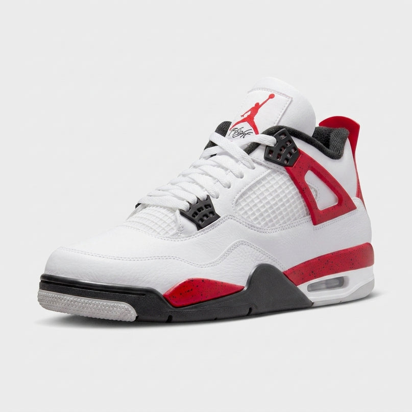 Jordan 4 Red Cement GS — 3/4 studio angle