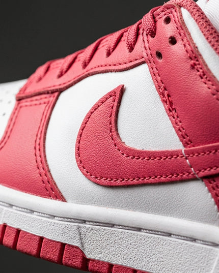 Nike dunk low archeo pink — Premium detail close-up