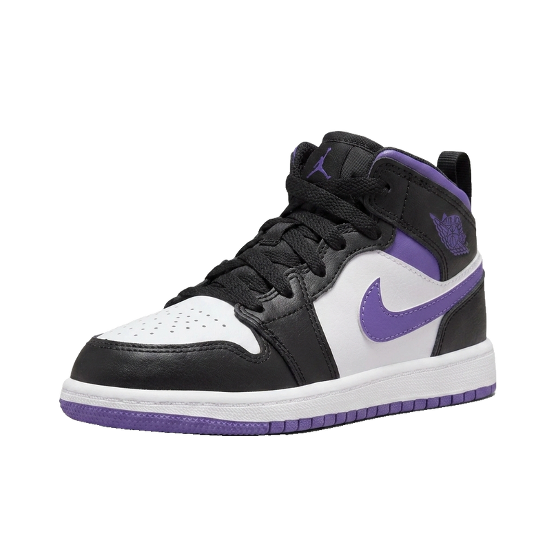 Jordan 1 mid dark iris ps — 3/4 studio angle