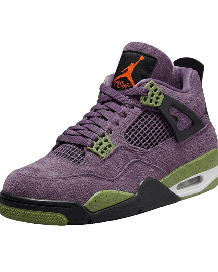 Jordan 4 Canyon Purple — 3/4 studio angle