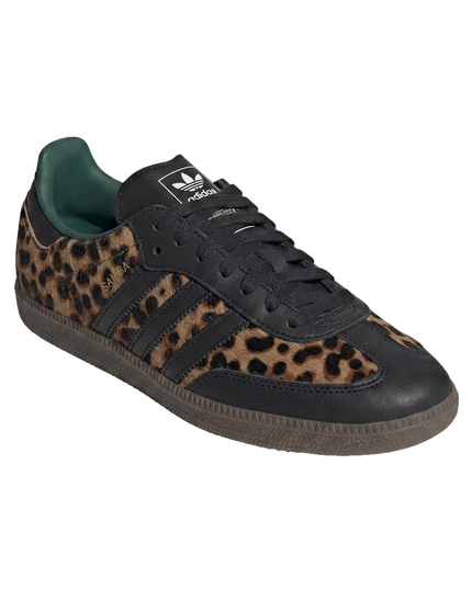 Adidas Samba OG Black Leopard — 3/4 studio angle