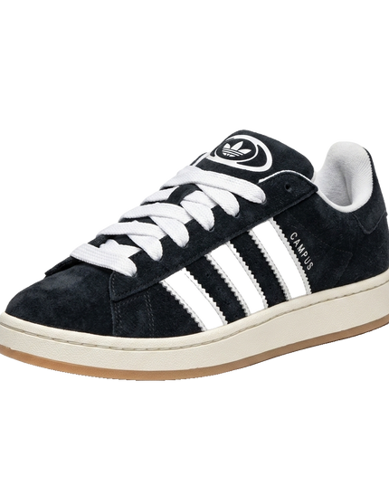 Adidas campus core black — 3/4 studio angle