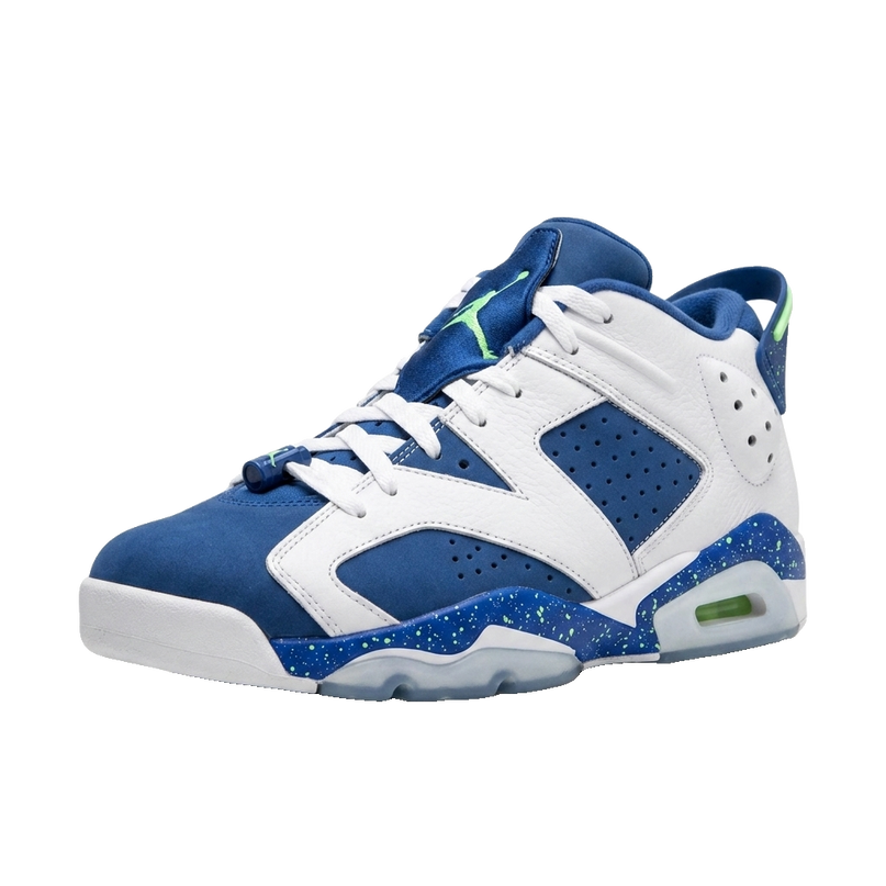 Air Jordan 6 Retro Low Ghost green — 3/4 studio angle