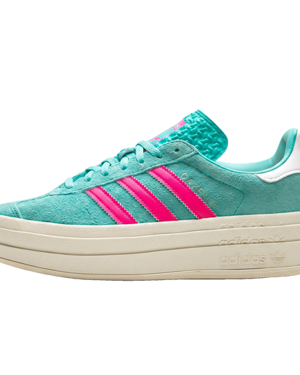 Adidas Gazelle Bold Flash Aqua Lucid Pink — Hero limpia