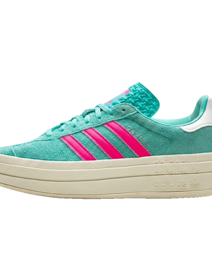 Adidas Gazelle Bold Flash Aqua Lucid Pink — Side profile