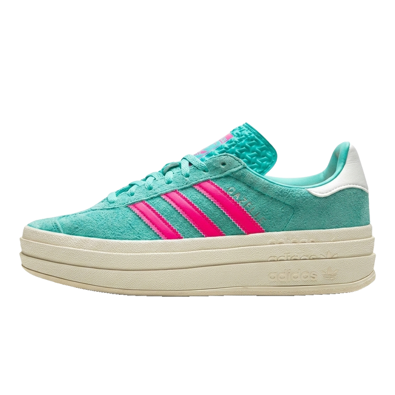 Adidas Gazelle Bold Flash Aqua Lucid Pink — Side profile