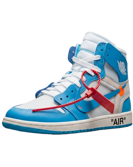Off-White x Air Jordan 1 High OG University Blue — 3/4 studio angle
