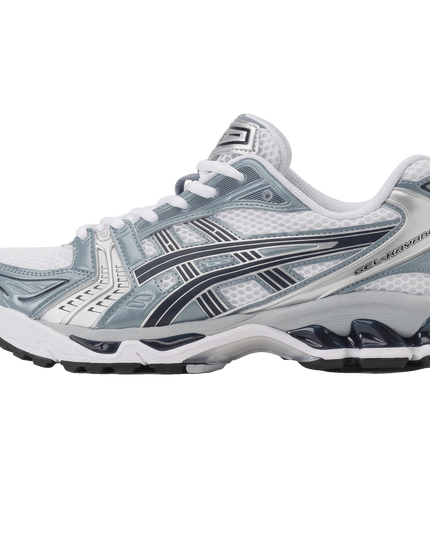 ASICS GEL-KAYANO 14 White/Fjord Grey — Hero limpia