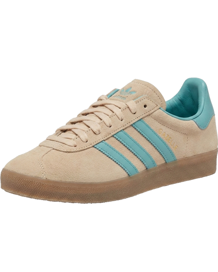 Adidas Gazelle 85 Crystal Sand — 3/4 studio angle