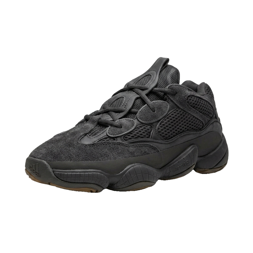 yeezy 500 utility black — 3/4 studio angle