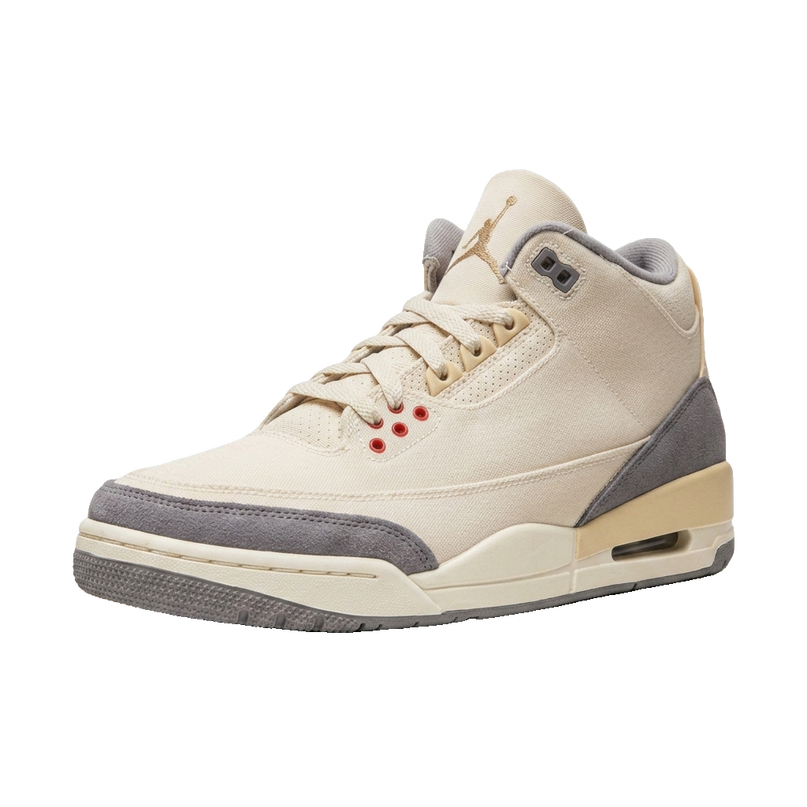 Jordan 3 Muslin — 3/4 studio angle