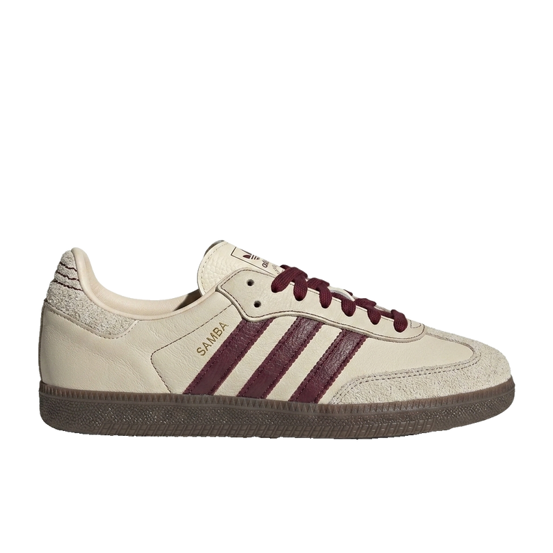 Adidas Samba Maroon Beige — Side profile