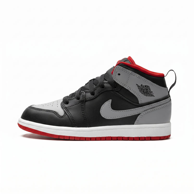 Jordan 1 mid gs bred shadow — Hero limpia