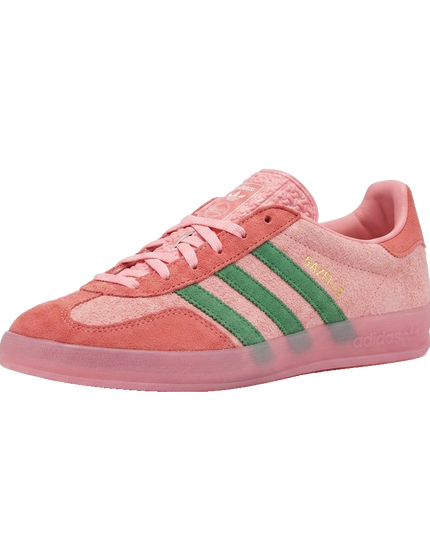 Adidas Gazelle indoor semi pink spark — 3/4 studio angle