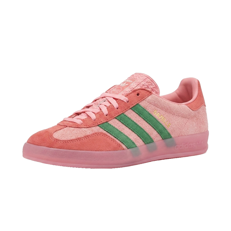 Adidas Gazelle indoor semi pink spark — 3/4 studio angle