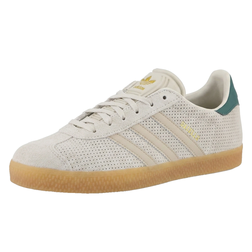 Adidas gazelle wonder beige green J — 3/4 studio angle