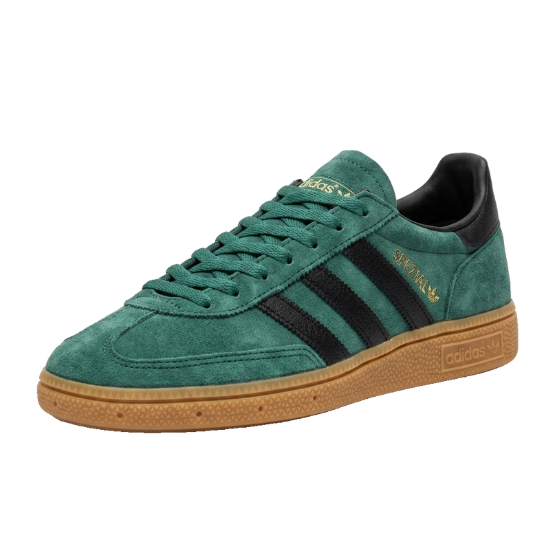 Adidas Spezial Collegiate Green Core Black — 3/4 studio angle