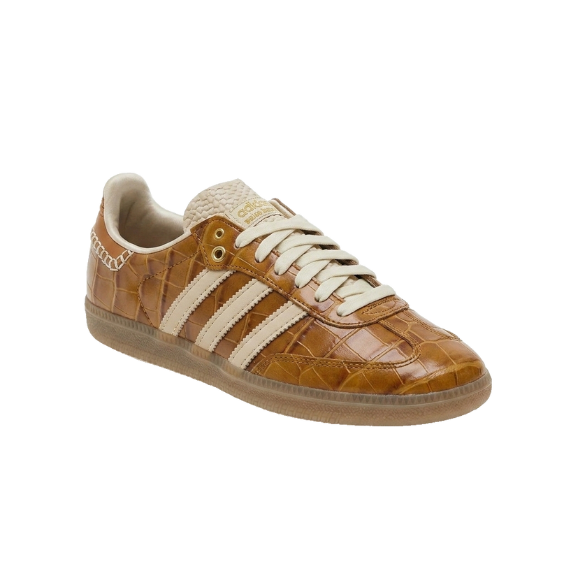 adidas x Wales Bonner Samba Night Brown — 3/4 studio angle
