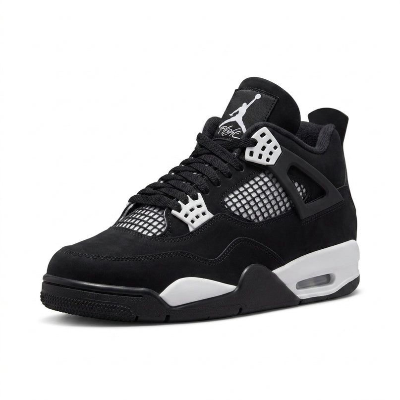 Jordan 4 White Thunder — 3/4 studio angle
