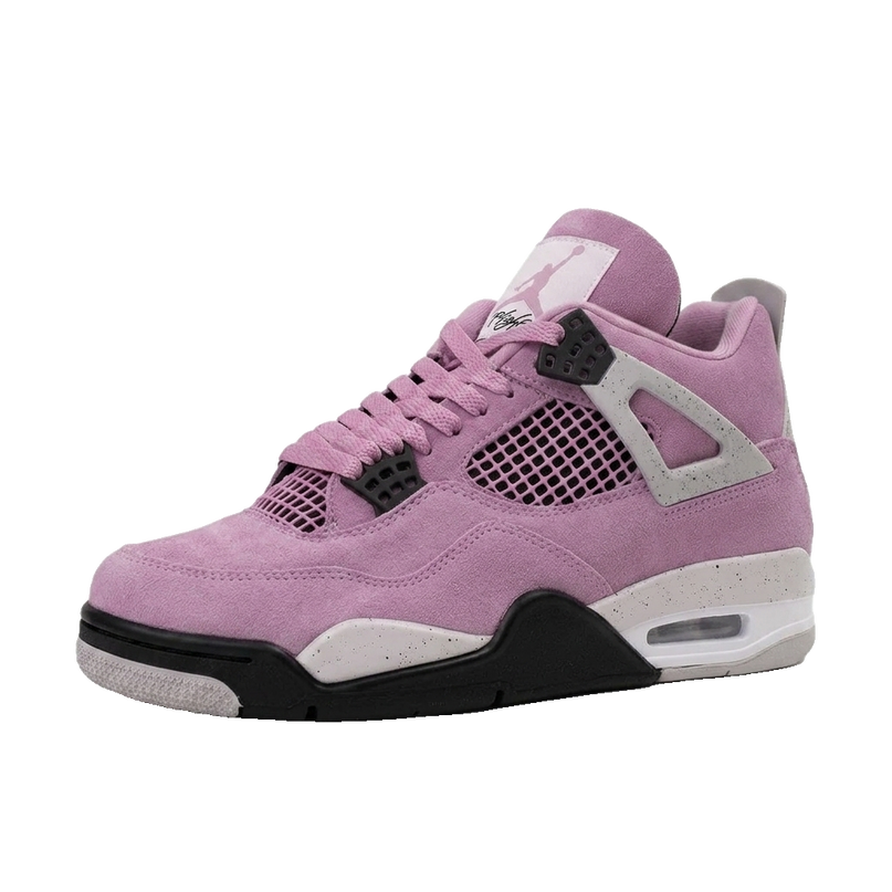 Jordan 4 Orchid — 3/4 studio angle