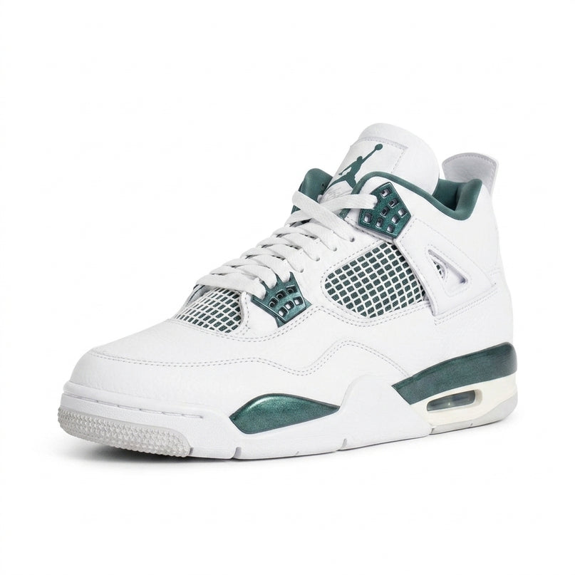 Jordan 4 oxidized green — 3/4 studio angle