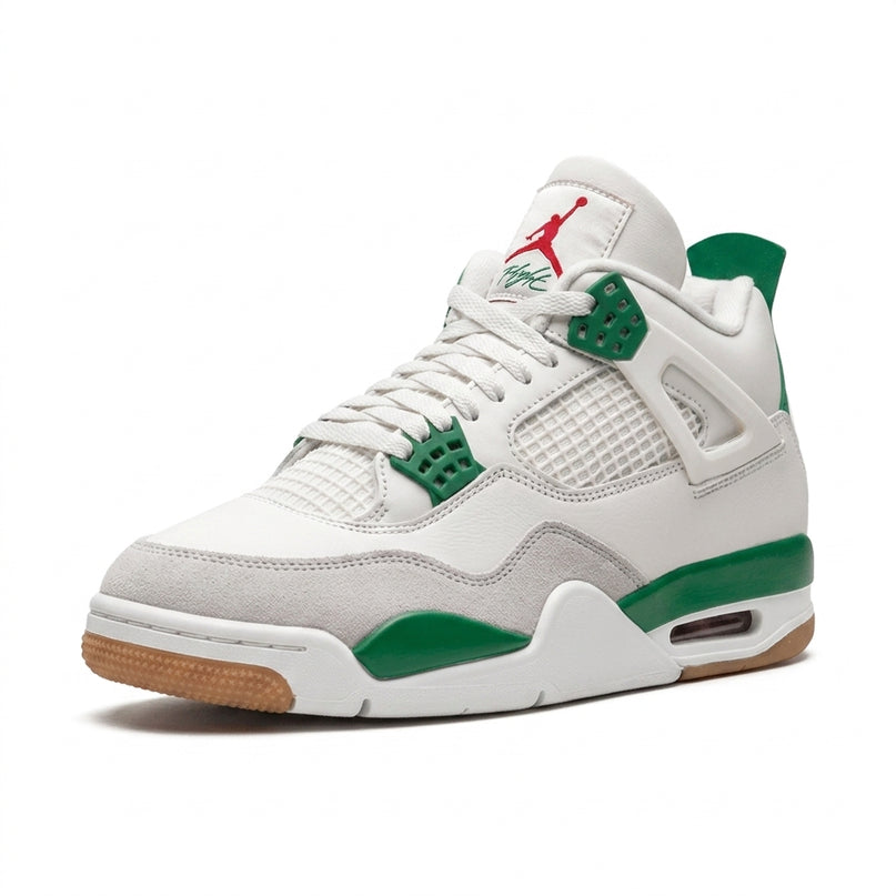 Jordan 4 sb pine green — 3/4 studio angle