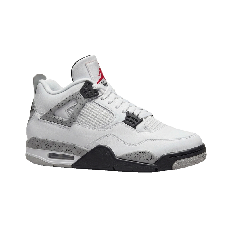 Jordan 4 GS White Cement 2025 — 3/4 studio angle