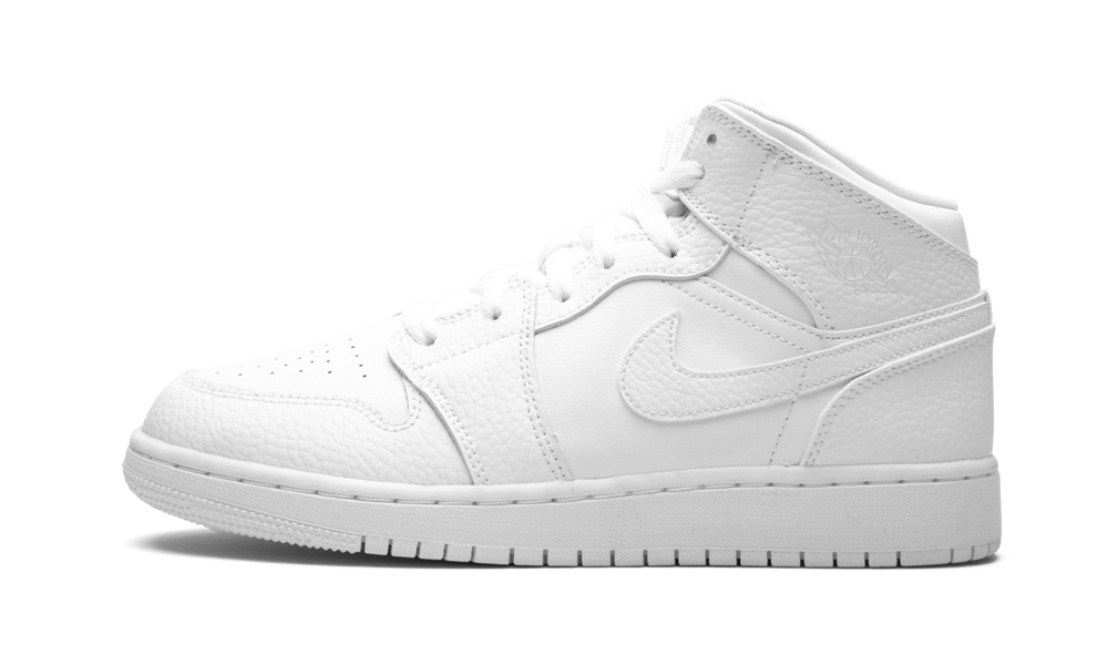 Jordan 1 mid triple white gs