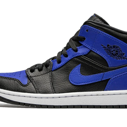 Jordan 1 mid hyper royal tumbled leather