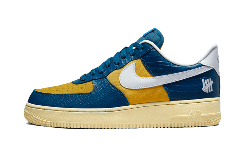 Nike Air Force 1 Low SP Undefeated 5 On It Blue Yellow Croc