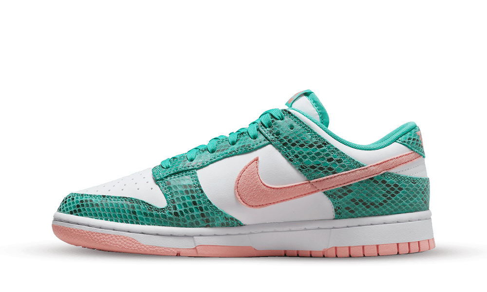 dunk low snakeskin washed teal
