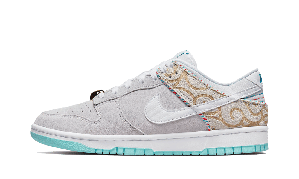 Dunk low barber shop white