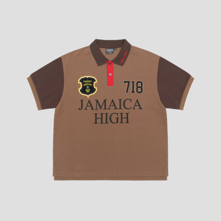 Denim Tears x Stussy Pique Polo Bruin