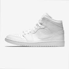 jordan 1 mid triple white w