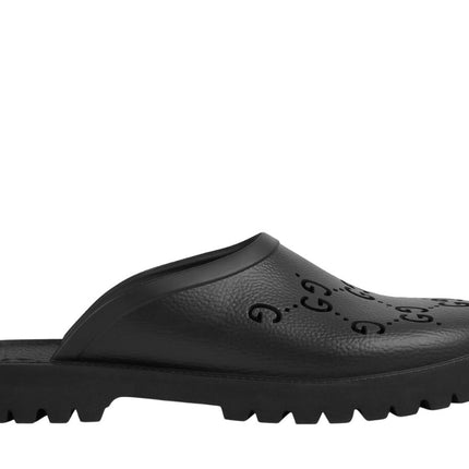 Gucci Men's Slip-on Sandal Black GG Rubber
