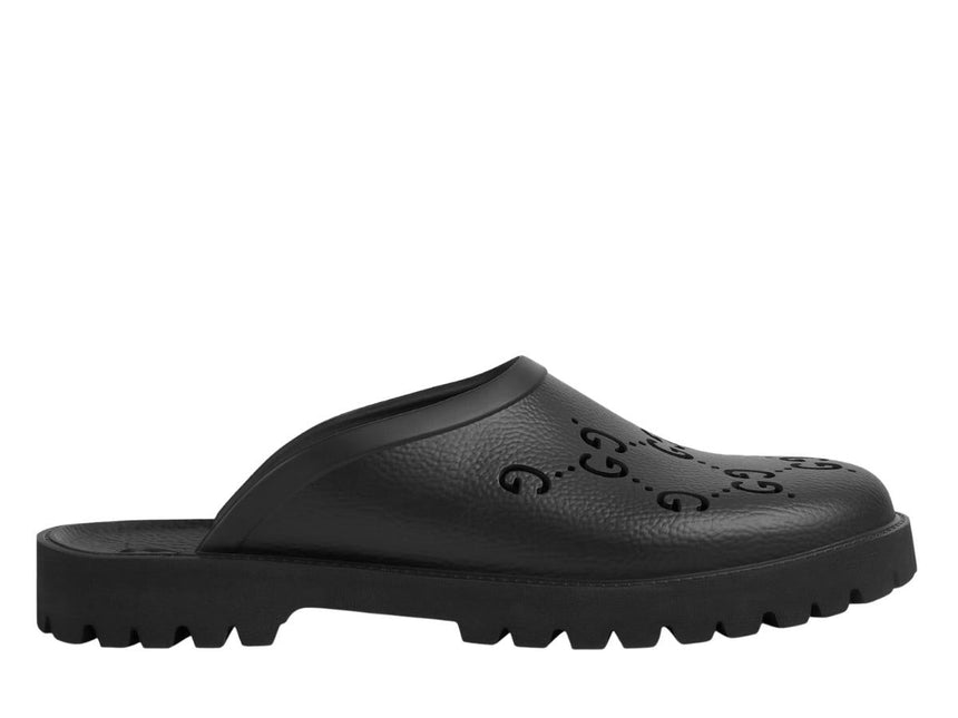 Gucci Men's Slip-on Sandal Black GG Rubber
