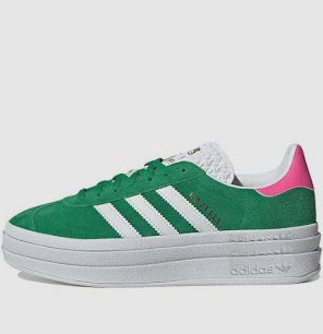 Adidas Gazelle Bold Green Lucid Pink