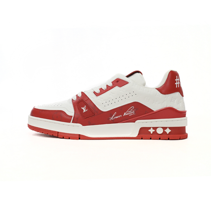 Louis Vuitton Trainer #54 Signature Red White