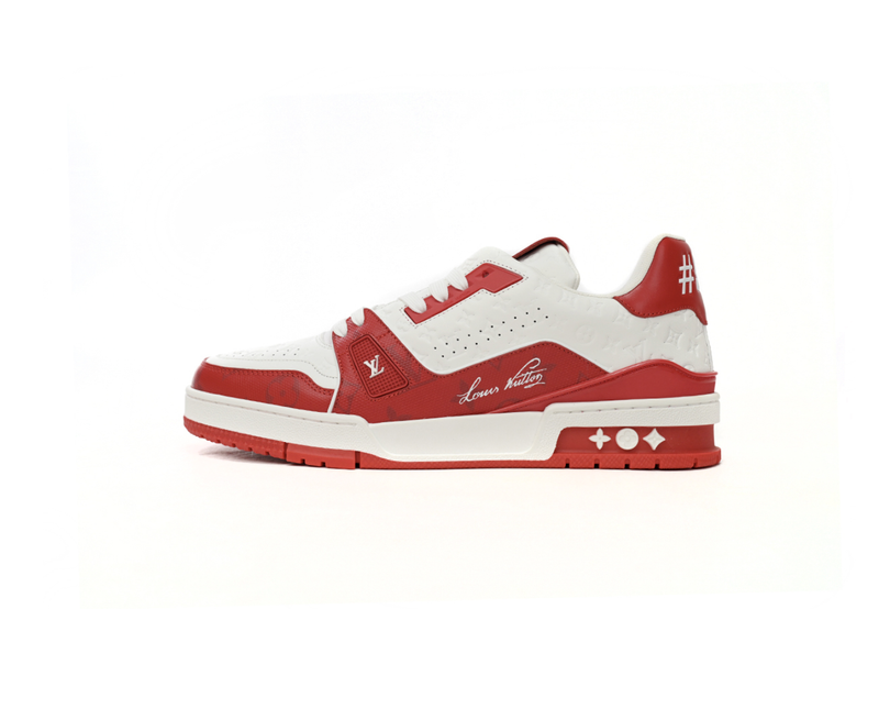 Louis Vuitton Trainer #54 Signature Red White