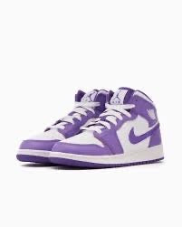 Jordan 1 Mid Purple White ps