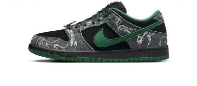 Nike THERE Skateboards x Dunk SB Low Black Gorge Green