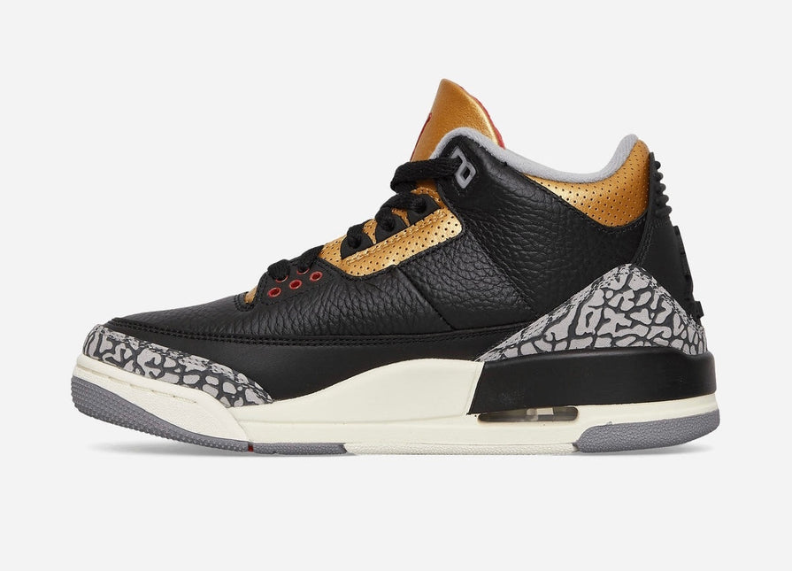 Jordan 3 Black Cement Gold