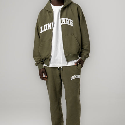Lumiere Zipper Tracksuit Green