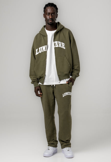 Lumiere Zipper Tracksuit Green