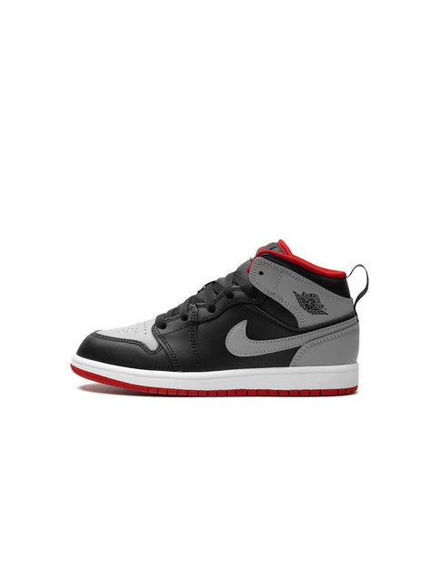 Jordan 1 mid gs Black/Grey/Red