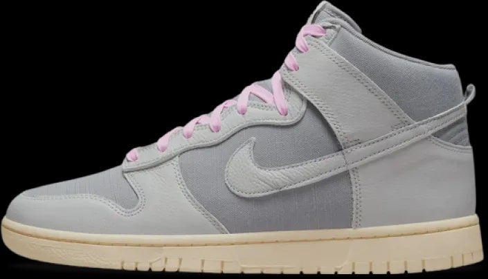 Nike Dunk High Summit White Denim Pink Laces