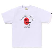 bape japan exclusive white tshirt red ape head