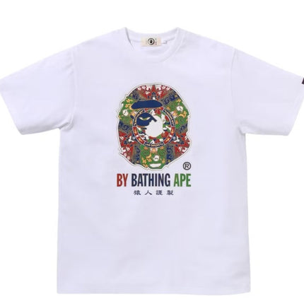 bape japan exclusive colorful white tshirt