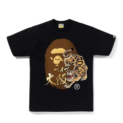 bape black tshirt tiger osaka