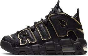 Nike Uptempo GS Black Metallic Gold Star
